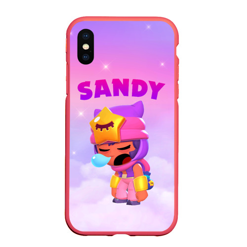 Чехол для iPhone XS Max матовый Brawl Stars - Sandy, цвет красный