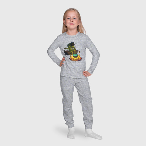 Детская пижама с лонгсливом хлопок Сэр Троглодит - Троглодит, цвет меланж - фото 7