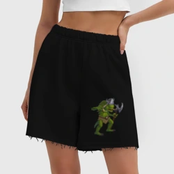 Женские шорты oversize футер хлопок Сэр Троглодит - варвар - фото 2