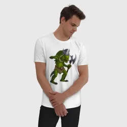 Мужская пижама с белой футболкой хлопок Сэр Троглодит - варвар - фото 2