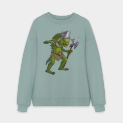 Мужской свитшот oversize без начеса хлопок Сэр Троглодит - варвар