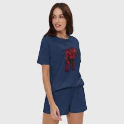 Женская пижама с шортиками хлопок Сэр Троглодит - демон - фото 2