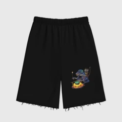 Женские шорты oversize футер хлопок Сэр Троглодит - Ящер