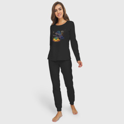 Женская пижама с лонгсливом хлопок Сэр Троглодит - Ящер - фото 2