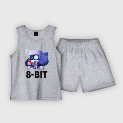 Детская пижама с шортами хлопок Brawl Stars 8-Bit