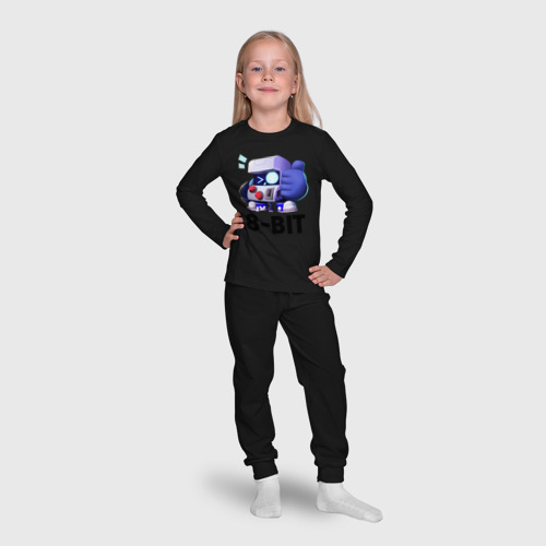 Детская пижама с лонгсливом хлопок Brawl Stars 8-Bit, цвет черный - фото 7