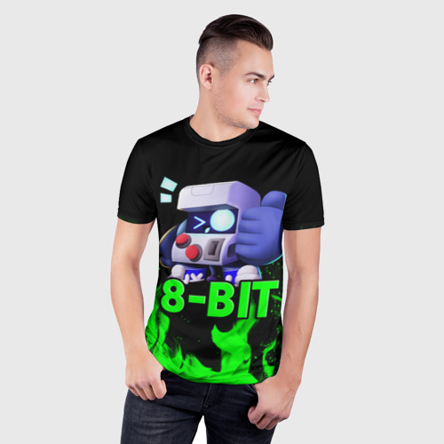 Мужская футболка 3D Slim Brawl Stars 8-BIT, цвет 3D печать - фото 3