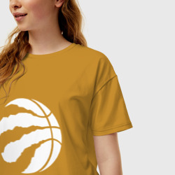 Женская футболка хлопок Oversize Toronto Raptors W - фото 2