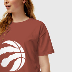 Женская футболка хлопок Oversize Toronto Raptors W - фото 2