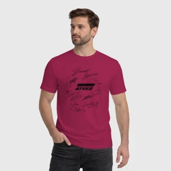 Мужская футболка хлопок Ateez автографы - фото 2