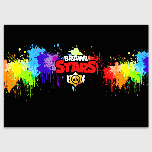 Поздравительная открытка BRAWL STARS, цвет белый