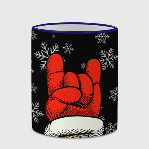 Кружка с полной запечаткой Рок Дед Мороз, цвет Кант синий - фото 4