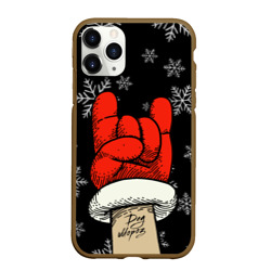 Чехол для iPhone 11 Pro Max матовый Рок Дед Мороз