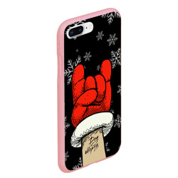 Чехол для iPhone 7Plus/8 Plus матовый Рок Дед Мороз - фото 2