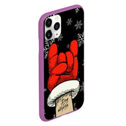 Чехол для iPhone 11 Pro матовый Рок Дед Мороз - фото 2