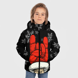 Зимняя куртка для мальчиков 3D Рок Дед Мороз - фото 2