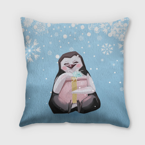 Подушка 3D New Year Penguin