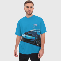 Мужская футболка oversize 3D Bugatti - фото 2