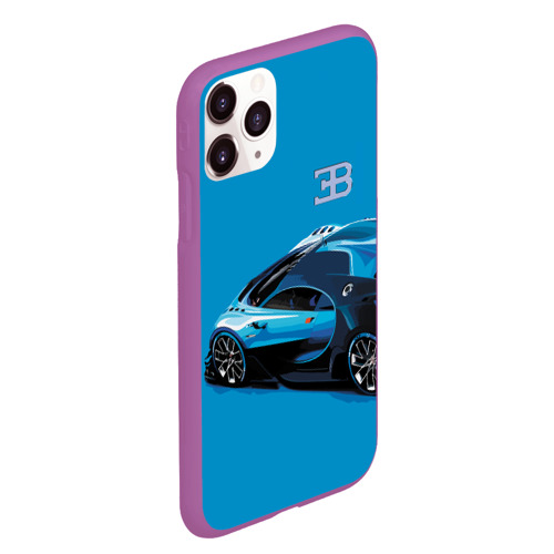 Чехол для iPhone 11 Pro Max матовый Bugatti, цвет фиолетовый - фото 3