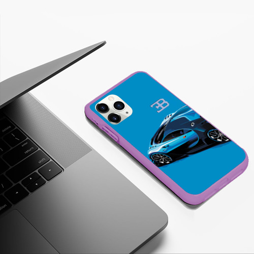 Чехол для iPhone 11 Pro Max матовый Bugatti, цвет фиолетовый - фото 5