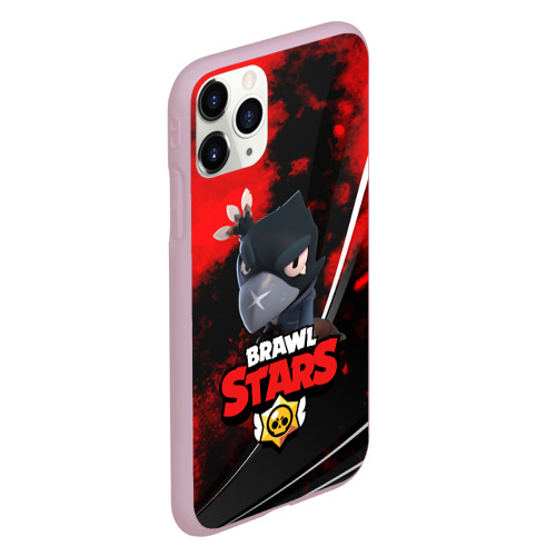 Чехол для iPhone 11 Pro матовый Brawl Stars crow, цвет розовый - фото 3