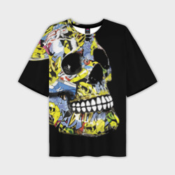 Мужская футболка oversize 3D Graffiti  skull - ai art