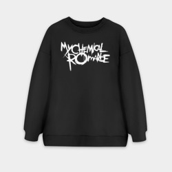 Женский свитшот oversize без начеса хлопок My Chemical Romance