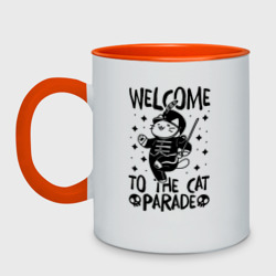 Кружка двухцветная Welcome to the cat parade