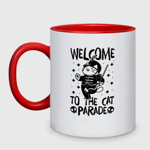 Кружка двухцветная Welcome to the cat parade