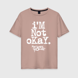 Женская футболка хлопок Oversize I'm not okay