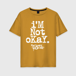 Женская футболка хлопок Oversize I'm not okay