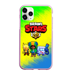 Чехол для iPhone 11 Pro Max матовый Brawl Stars Leon 8-bit Crow