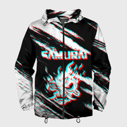 Мужская ветровка 3D Samurai Glitch