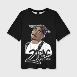 Женская футболка oversize 3D 2pac