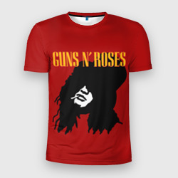 Мужская футболка 3D Slim Guns n roses