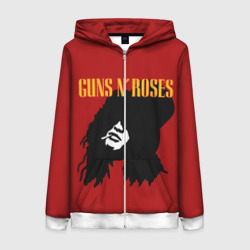 Женская толстовка 3D на молнии Guns n roses