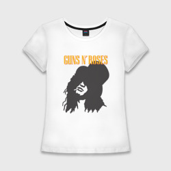 Женская футболка хлопок Slim Guns n roses
