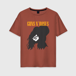 Женская футболка хлопок Oversize Guns n roses