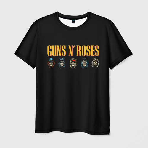 Мужская футболка 3D Guns n roses 