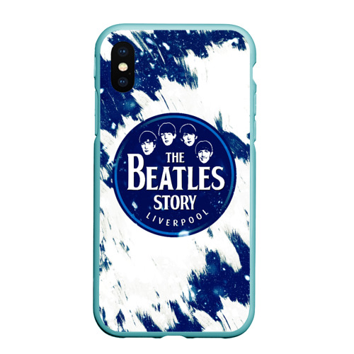 Чехол для iPhone XS Max матовый The Beatles, цвет мятный