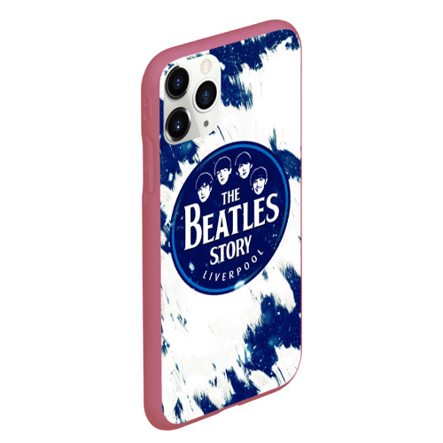 Чехол для iPhone 11 Pro Max матовый The Beatles, цвет малиновый - фото 3