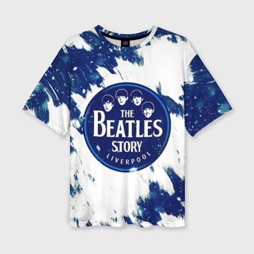 Женская футболка oversize 3D The Beatles, цвет 3D печать