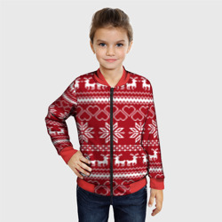 Детский бомбер 3D Вязаный Свитер С Оленями - фото 2