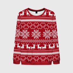 Мужской свитшот 3D Вязаный Свитер С Оленями