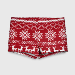 Детские купальные плавки 3D Вязаный Свитер С Оленями