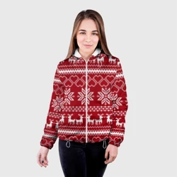 Женская куртка 3D Вязаный Свитер С Оленями - фото 2