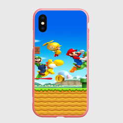 Чехол для iPhone XS Max матовый Марио