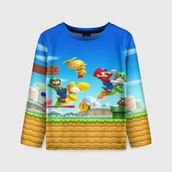 Детский лонгслив 3D Марио