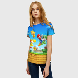 Женская футболка 3D Марио - фото 2
