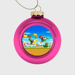 Ёлочный шар стеклянный/пластиковый Марио